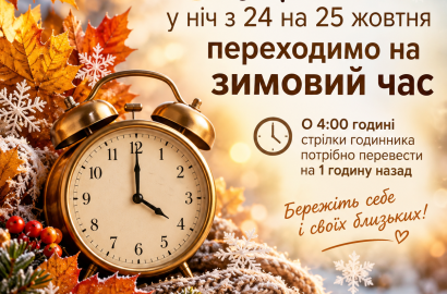 Перехід на зимовий час 2026