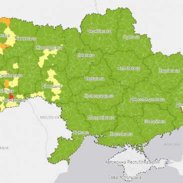 Україну розділили на 4 зони карантину. Сновщина – в “зеленій” зоні
