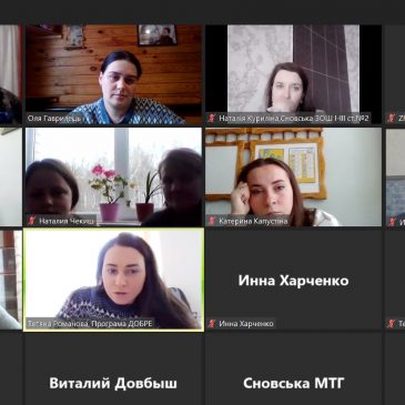Онлайн-зустріч щодо процесу адміністрування Шкільного громадського бюджету на Сновщині
