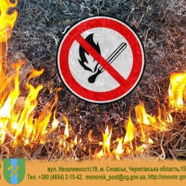 Під час воєнного стану спалювання сухостою, сухої трави та чагарників може розцінюватися як акт диверсії