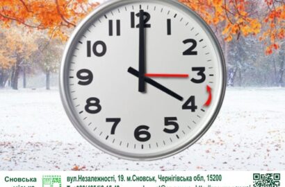 Перехід на зимовий час 2025