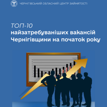 ТОП-10 найзатребуваніших вакансій Чернігівщини на початок року