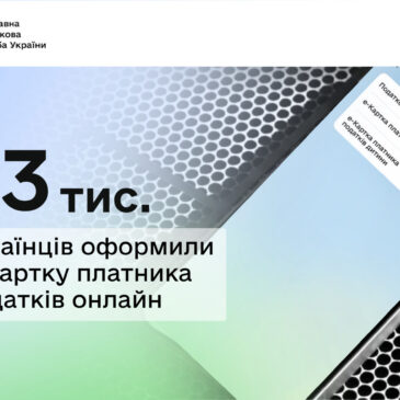 Понад 63 тисячі українців за два тижні оформили е-Картку платника  податків онлайн