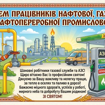 Вітання працівникам нафтогазової галузі!